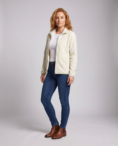 Damen warme Fleecejacke mit Teddyfutter, Stehkragen und durchgehendem Reißverschluss Shop nory