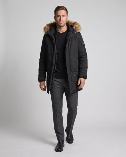 Herren Arctic Utility Parka mit Sherpa-Futter, abnehmbarer Kunstfellkapuze und verstellbarem Kordelzug Shop nory