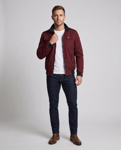 Herren Bomberjacke im Feldlook mit Stehkragen, Epauletten und mehreren Taschen Shop Nory