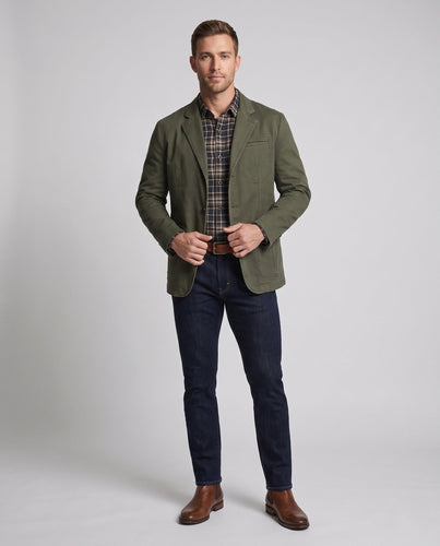 Herren Canvas Blazer im Field-Stil mit aufgesetzten Taschen und lässigem Schnitt Shop nory