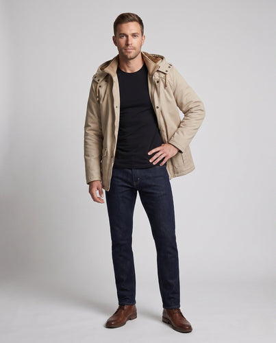 Herren-Feldparka im Canvas-Look mit wärmendem Teddy-Fleece-Futter und Utility-Taschen Shop nory