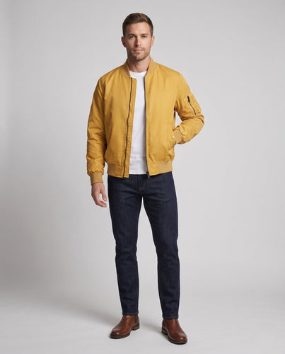 Herren Pilotstil Flug-Bomberjacke mit Armtasche und gerippten Bündchen Shop nory