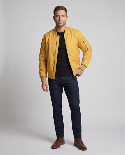 Herren gepolsterte Bomberjacke im Aviator-Stil mit Ärmelutilitytasche und gepolstertem Thermofutter Shop nory