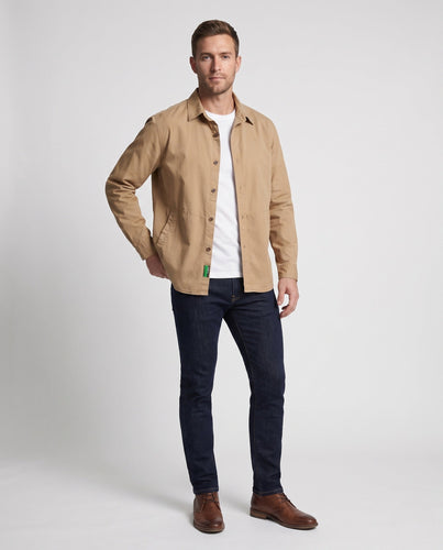Herren Hemdjacke-Blouson aus Baumwollmix mit Taillennaht und leichter Canvasstruktur Shop nory