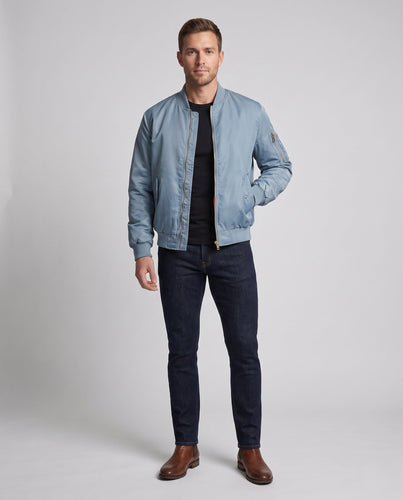 Herren glänzende Nylon-Bomberjacke mit gesteppter thermischer Fütterung Shop nory