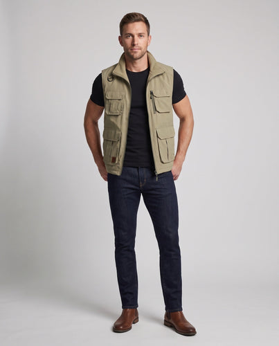 Herren isolierte Utility-Weste mit warmem Fleece-Futter und multifunktionalen Taschen Shop Nory