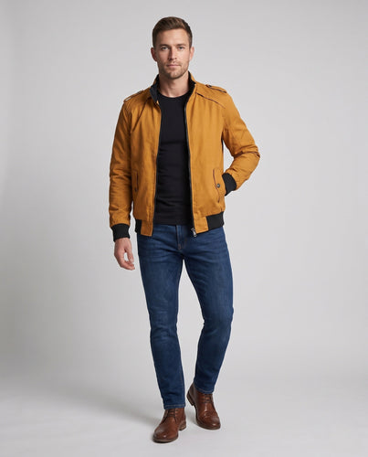 Herrenkurze Jacke im Aviatorklook mit thermo Teddyfutter und Schulterpaspelung Shop nory