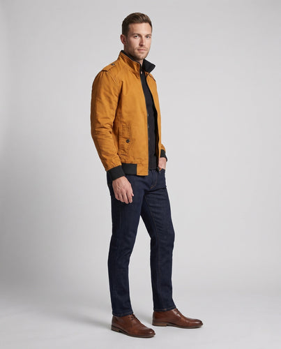 Herren Kurzjacke mit Teddyfutter, Reißverschluss und Schulterklappen Shop nory
