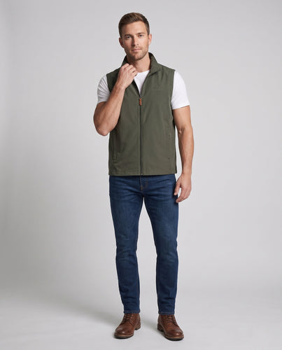 Herren Leichtgewicht ärmellose Zip-Weste mit hoch stehendem Kragen und praktischen Seitentaschen Shop Nory
