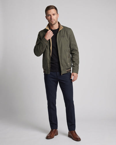 Männermännerleichter Canvas-Übergangsjacke mit Stehkragen und integrierter Fütterung Shop nory