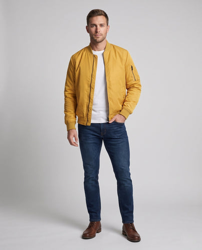 Herren leichte Pilot Bomberjacke aus technischem Nylon mit Utility-Tasche am Ärmel Shop nory