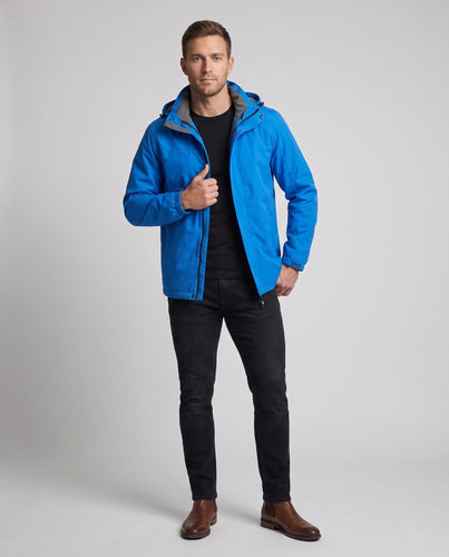 Leichte wasserabweisende Kapuzenjacke für Männer mit gepolstertem Innenfutter und verstellbaren Bündchen Shop nory