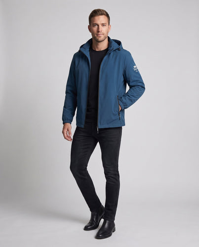 Herren leichte winddichte Hoodie-Jacke mit wärmendem Fleece-Futter und Reißverschlusstaschen Shop nory