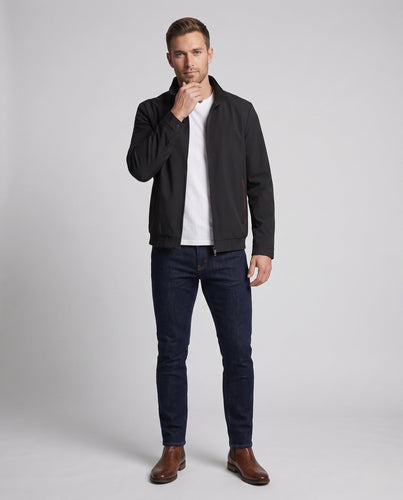 Leichte Bomberjacke für Herren mit Teddy-Fleece-Futter und Stehkragen Shop nory