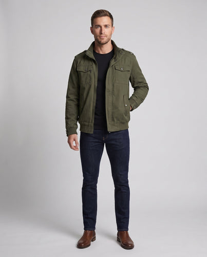 Leichter Feldblouson für Herren mit Stehkragen und Mehrfachtaschen Shop nory