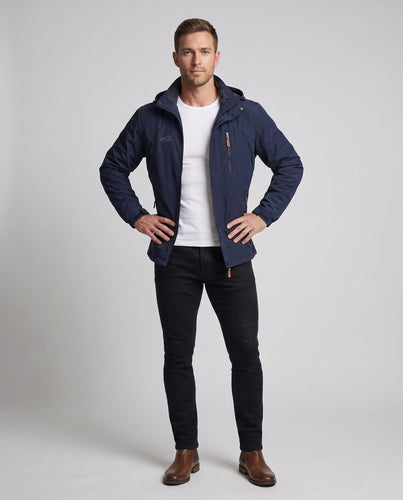 Herren Leichte Softshell-Feldjacke mit Kapuze, wasserabweisend und mit Brustreißverschluss Shop nory
