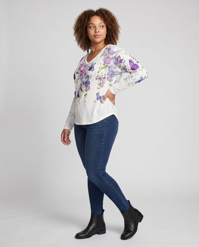 Damen Oversize V-Ausschnitt Pullover mit großem Giraffenmotiv Shop Nory