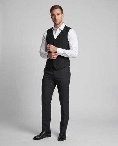 Herren Eleganter Anzugweste mit feinen Streifen Shop Nory