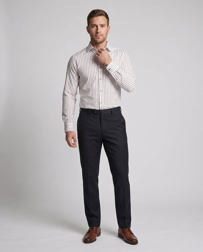 Herren Klassisches Langarmhemd mit feinen Streifen Shop Nory