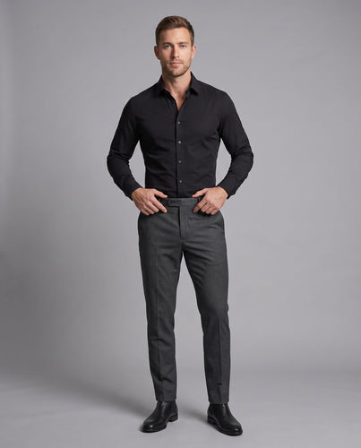 Herren Stretch-Fit Langarmshirt Shop Nory