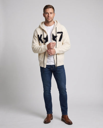 Herren Cozy Zip Hoodie mit grafischem Muster Shop Nory