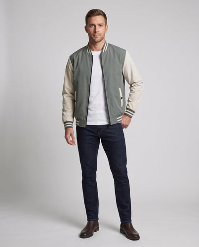 Herren Freizeit Bomberjacke mit kontrastierenden Ärmeln Shop Nory
