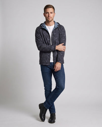 Herren Leichte Outdoor-Jacke mit Modischem Blattmuster Shop Nory