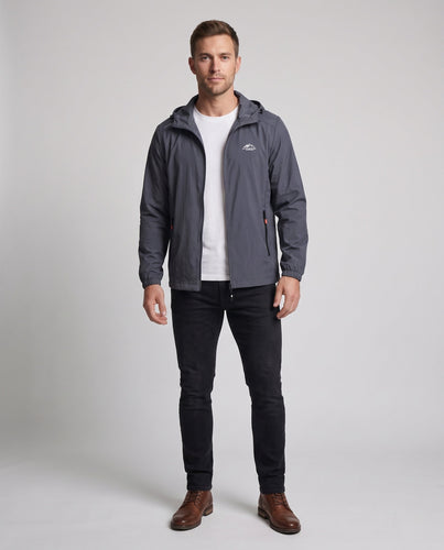 Herren Leichte Regenjacke mit Verstellbarer Kapuze Shop Nory