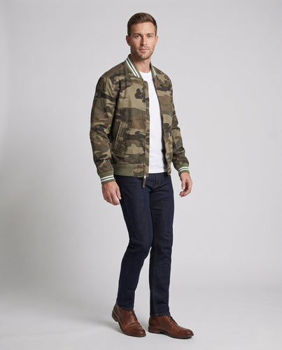 Herren Harrington-Jacke aus Baumwolltwill mit sportlichem Rippkragen Shop Nory