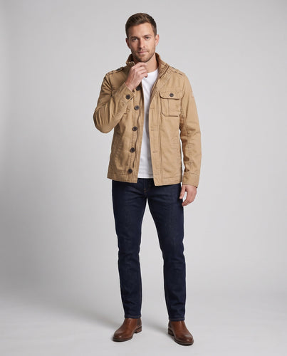 Herren Kapuzenfeldjacke mit wattierter thermischer Innenseite und mehreren Taschen Shop Nory