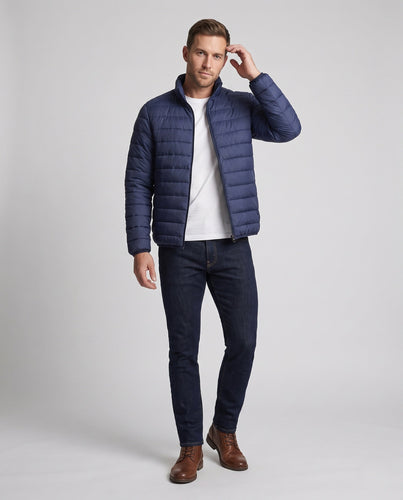 Herren kompakte verpackbare gesteppte Übergangsjacke mit Stehkragen und thermischer Füllung Shop Nory