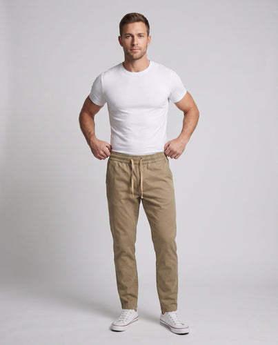 Herren Tapered Chino Jogger mit elastischem Bund und Kordelzug Shop Nory