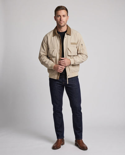Herren stilvolle Übergangsjacke mit praktischen Taschen Shop Nory