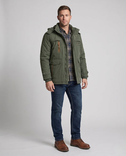 Herren multifunktionale Winterjacke mit Kunstpelzfutter Shop Nory