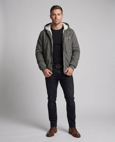 Herren Robuste Übergangsjacke mit Teddyfutter Shop Nory
