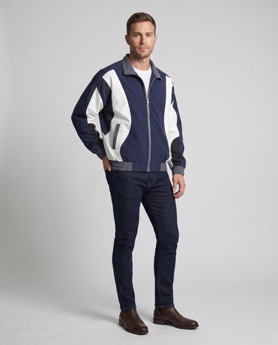 Männer Sportjacke mit hohem Kragen und elastischen Bündchen Shop Nory