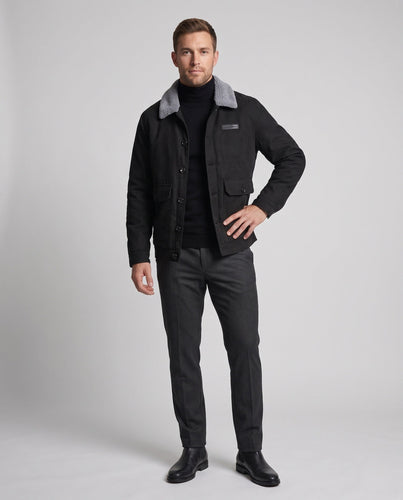 Herren Überjacke mit teddygefüttertem Kragen Shop Nory