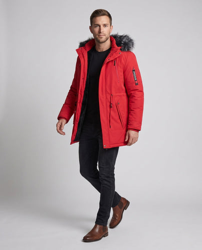 Herren Warm gefütterter Winterparka mit abnehmbarer Kapuze Shop Nory