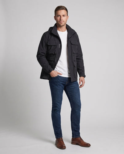 Herren Warme Winterjacke mit Fleece-Innenfutter Shop Nory