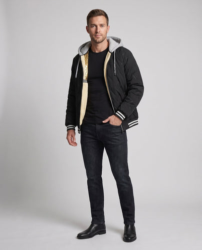 Herren Wärmeisolierte Bomberjacke mit Kunstfellkragen Shop Nory
