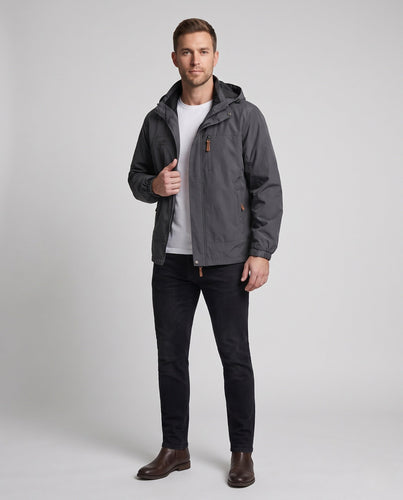 Herren Wetterfeste Outdoor-Jacke mit verstellbarer Kapuze Shop Nory