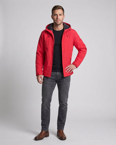 Herren Wetterfeste Outdoorjacke mit Fleece-Futter Shop Nory