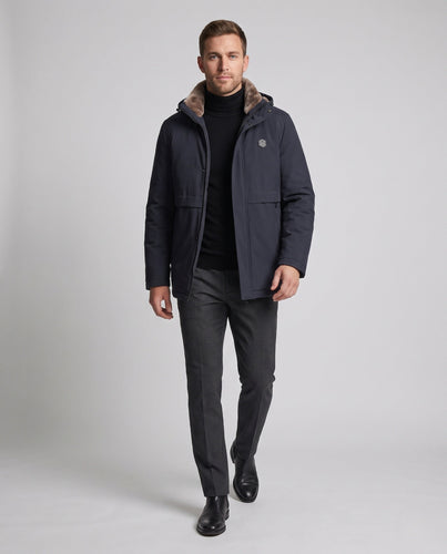 Herren Winterparka mit Kunstfellkragen Shop Nory