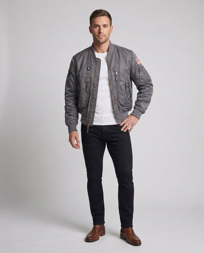 Herren Modische Bomberjacke mit zahlreichen Taschen Shop Nory