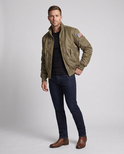 Herren Modische Pilotjacke mit Taschen Shop Nory