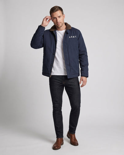 Herren Modische Utility-Jacke mit Teddyfutter Shop Nory