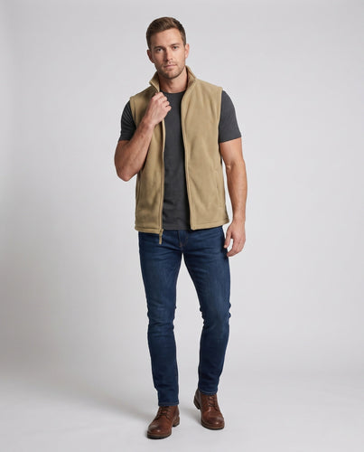 Herren Multifunktionale Fleece-Weste mit Taschen Shop Nory