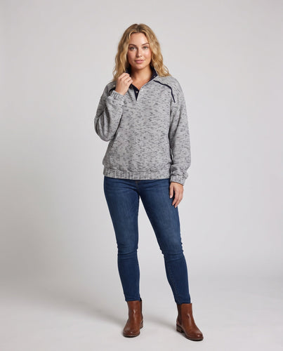 Damen Bequeme Sweatjacke mit praktischem Hochkragen Shop Nory