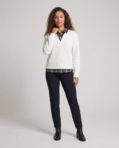 Damen Komfortabler Pullover mit integriertem Hemd Shop Nory