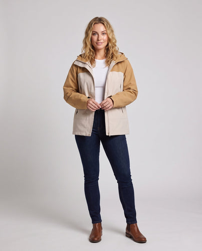 Damen Steppjacke mit Kapuze und Kunstfellbesatz Shop Nory